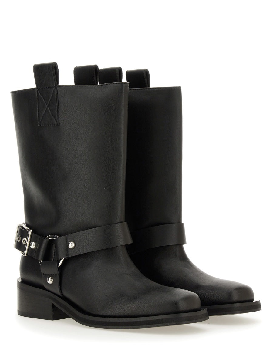 GANNI Biker Boots with 4cm Heels
