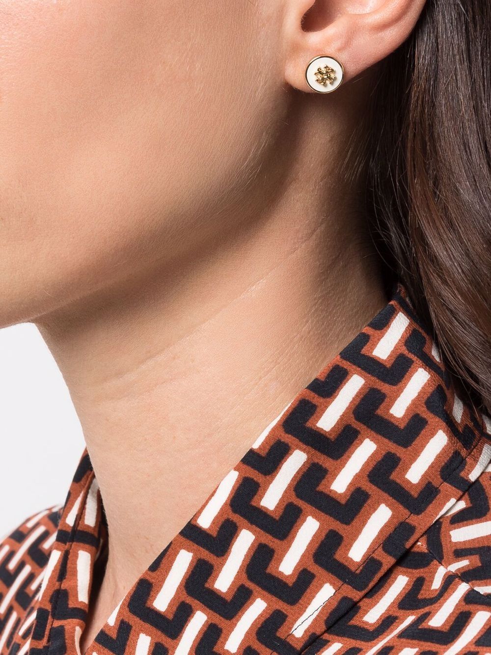 TORY BURCH Enamel Circle-Stud Earrings