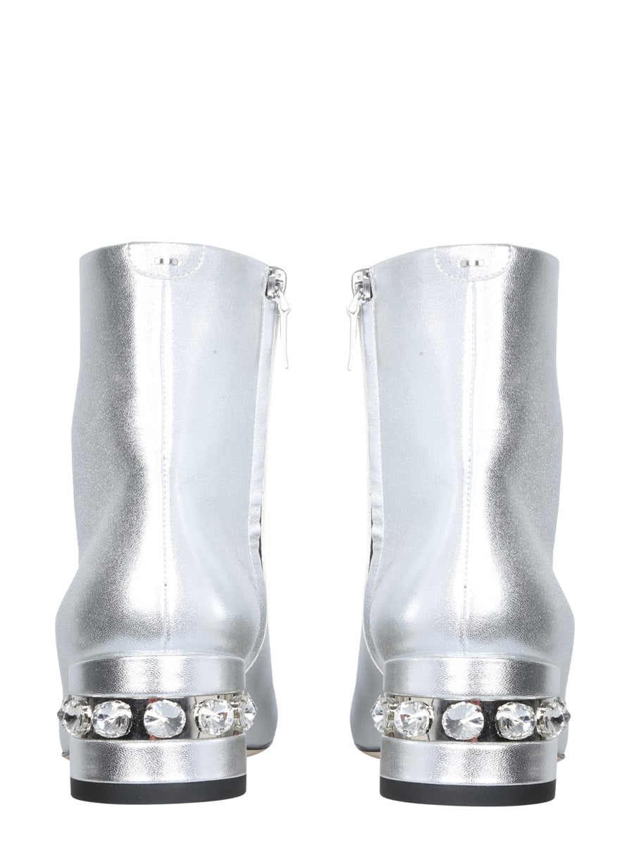 NICHOLAS KIRKWOOD Crystal-Covered Square Heel Boots - Stylish Footwear for Women