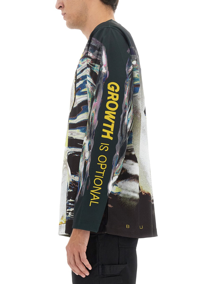 BURBERRY Swan Print T-Shirt - Size L