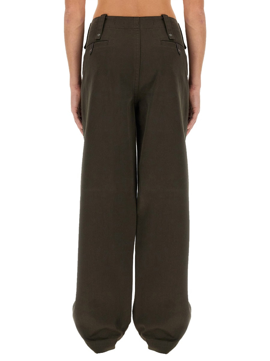 BURBERRY Wide-Leg Cotton Trousers for Men - FW23 Collection