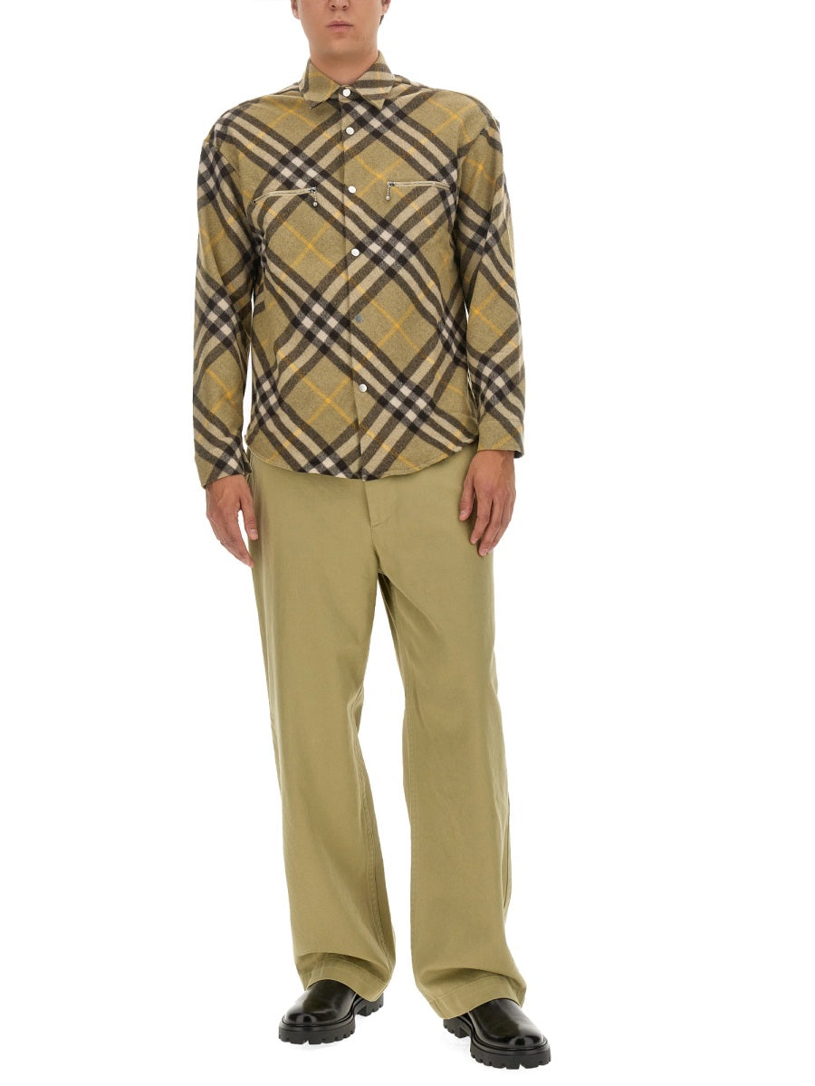 BURBERRY Wool Shirt Size L