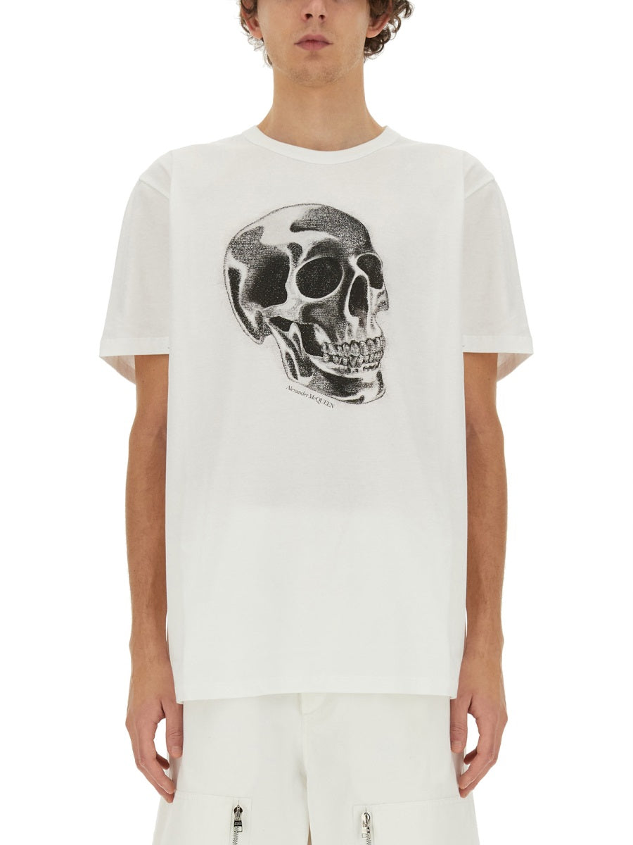 ALEXANDER McQUEEN Skull Print T-Shirt - Regular Fit, Size L