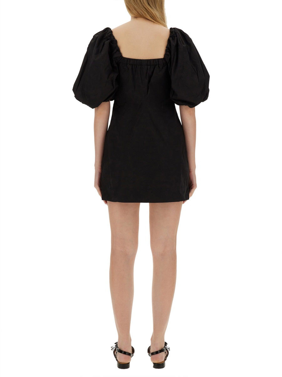 GANNI Eco-Chic Mini Dress - Regular Fit, Size 36