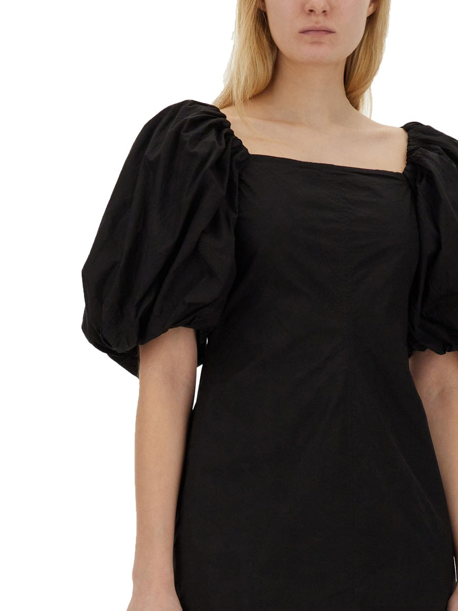 GANNI Eco-Chic Mini Dress - Regular Fit, Size 36