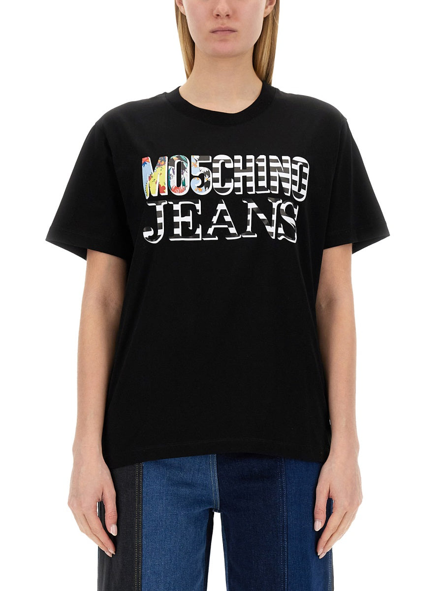 MOSCHINO JEANS Logo T-Shirt for Women - Size S