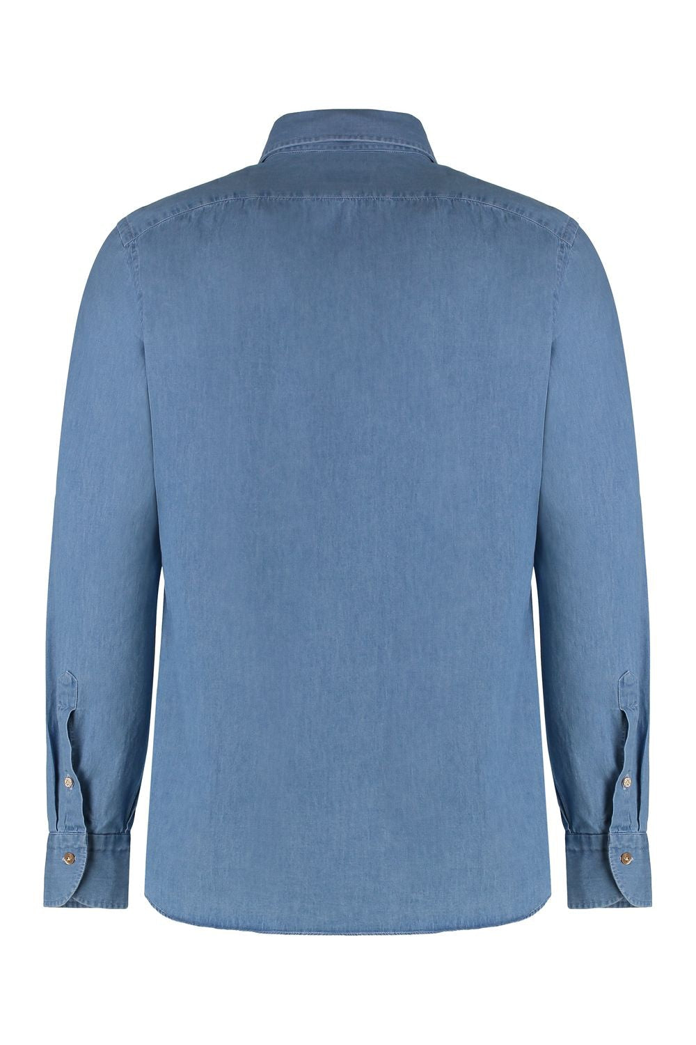 BORRIELLO Men's Denim Shirt with Nacre Buttons - SS25