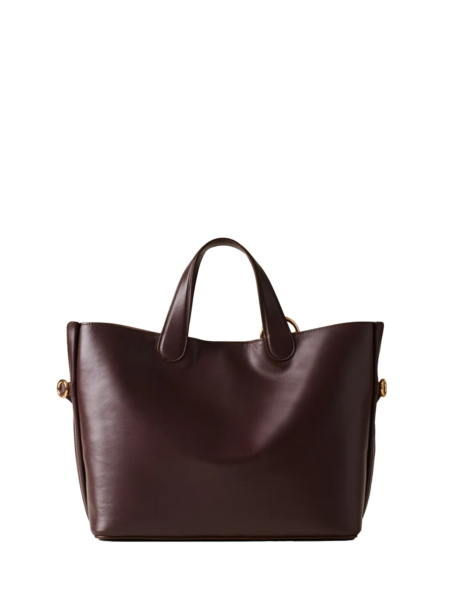 BORBONESE Medium Leather Shopping Handbag