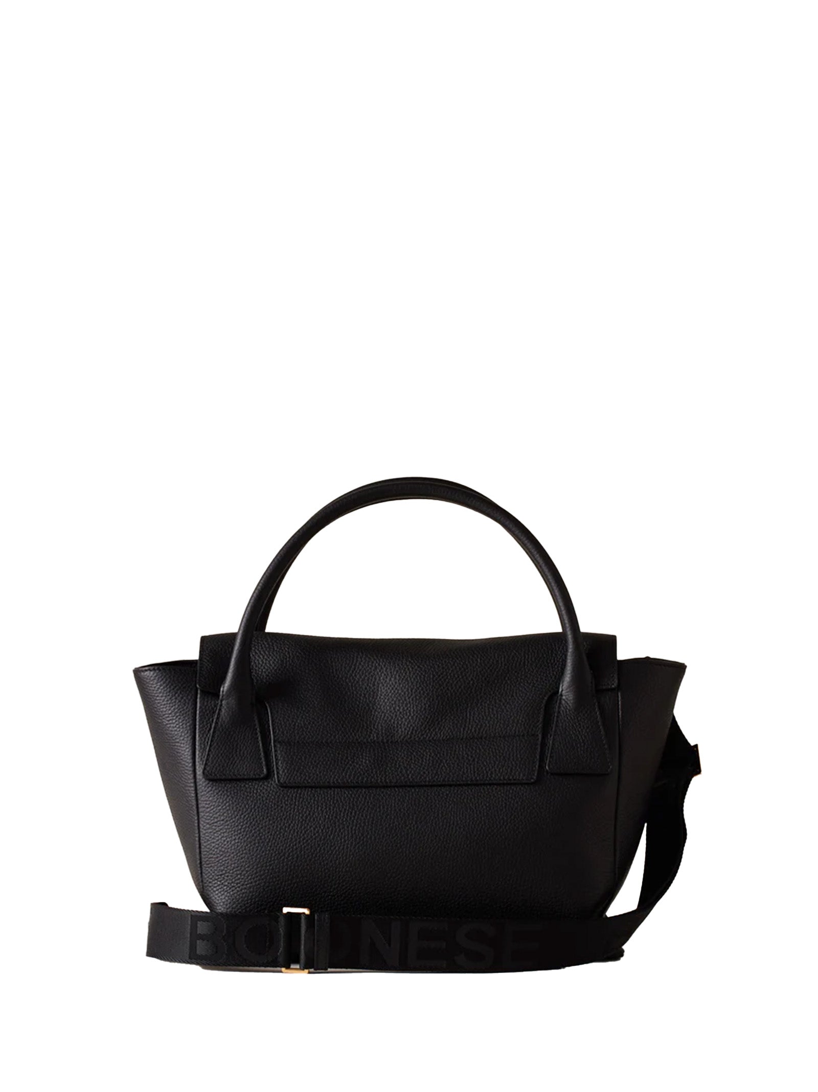 BORBONESE Medium Leather Satchel Handbag