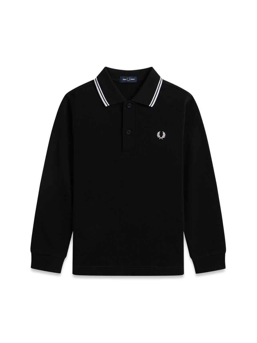 FRED PERRY Mini Twin Tipped Long Sleeve Polo Shirt