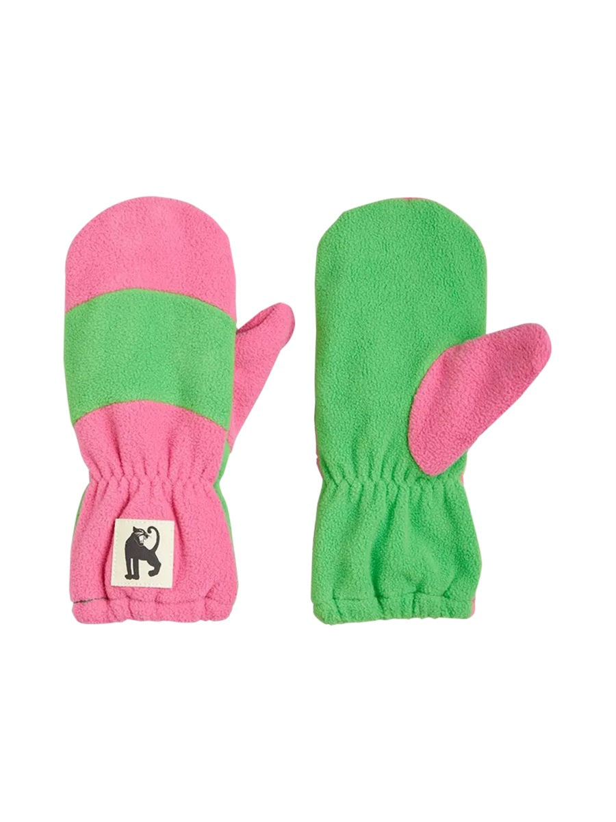 MINI RODINI Mini Fleece Panel Gloves for Girls - Cozy & Eco-Friendly