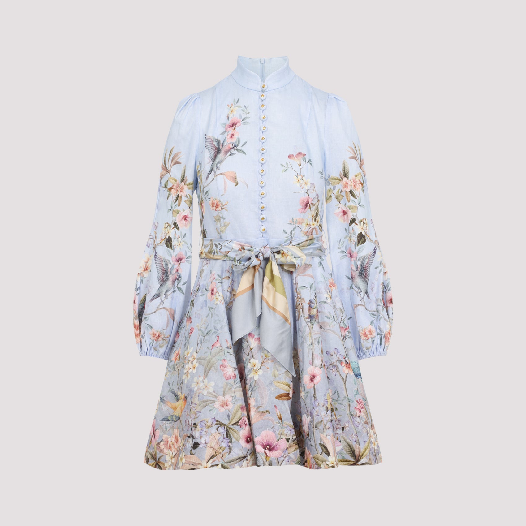 ZIMMERMANN Rebellion Button Linen Mini Dress