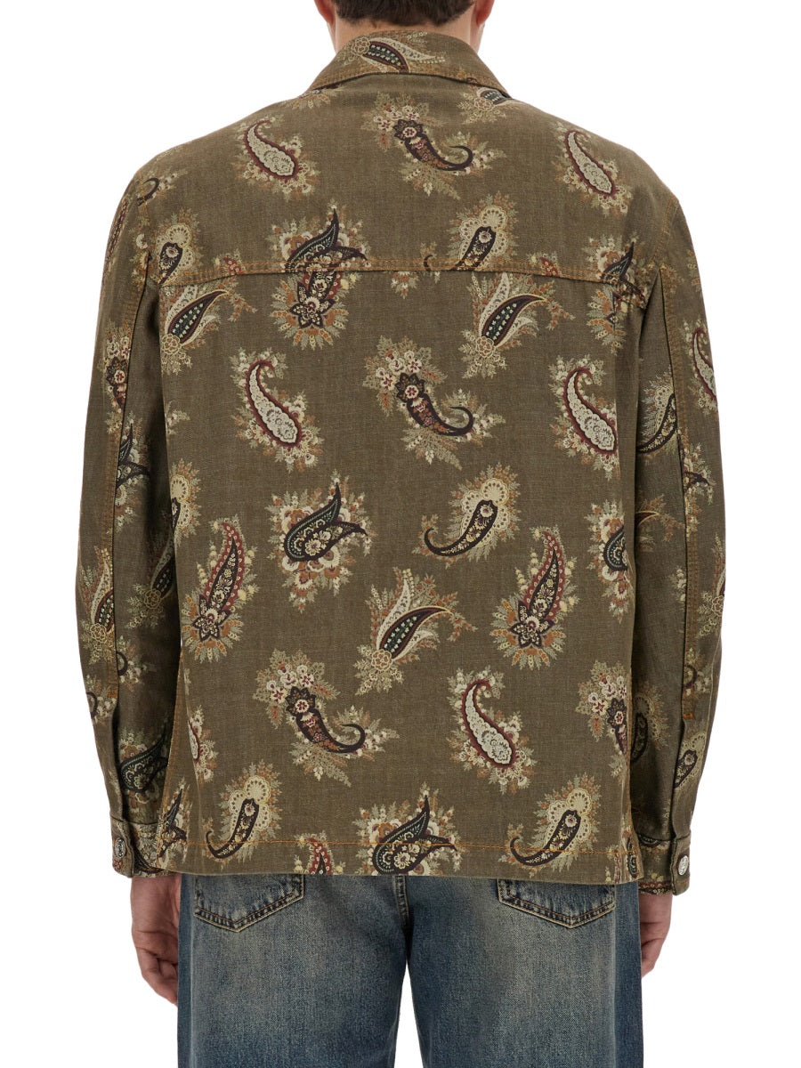 ETRO Oversize Fit Paisley Print Shirt - Size L