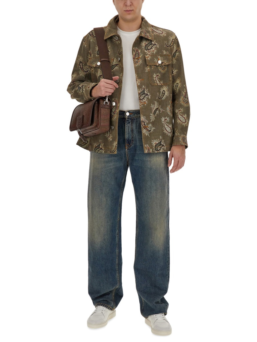 ETRO Oversize Fit Paisley Print Shirt - Size L