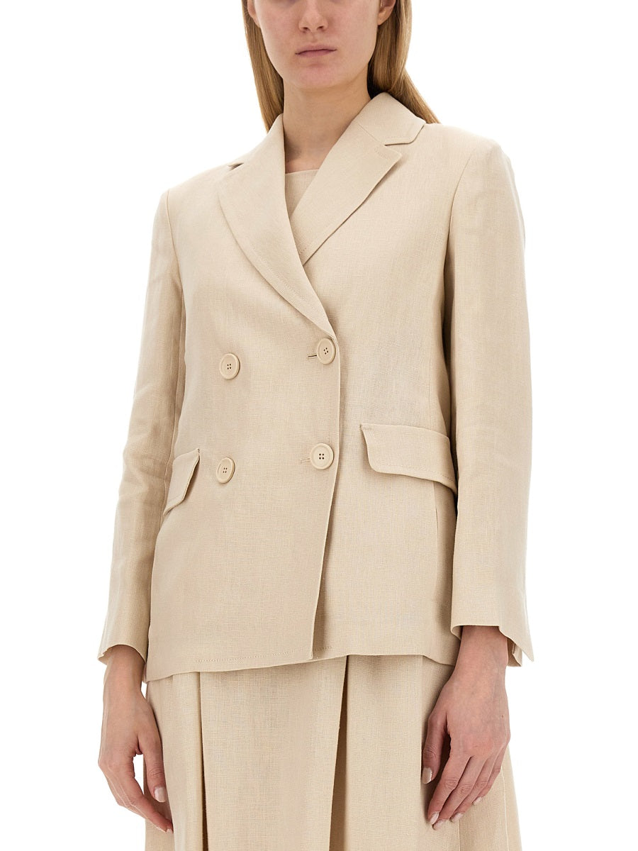 S MAX MARA Oversized Linen Jacket - Size 40