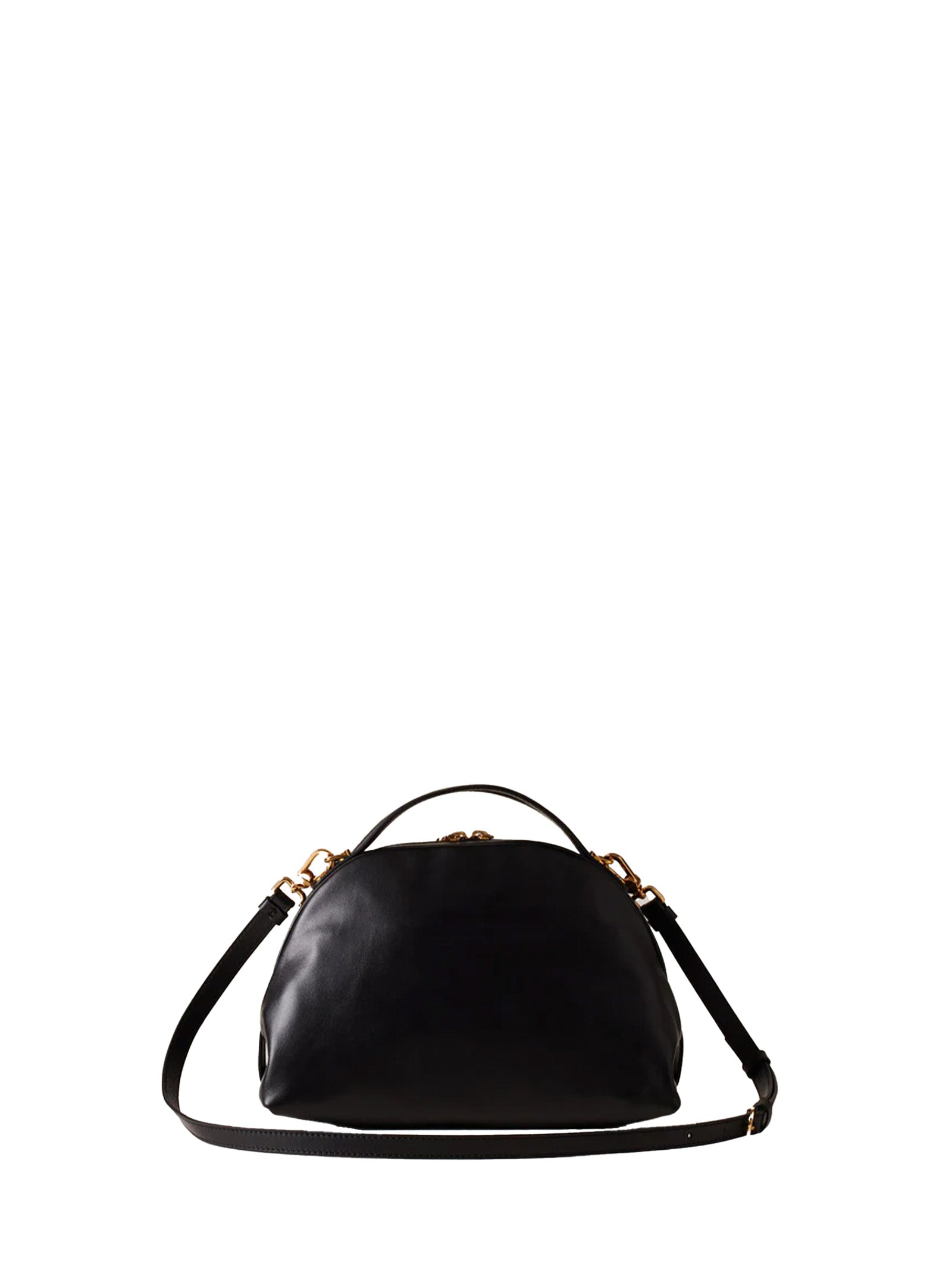 BORBONESE Mini Leather Trunk Handbag