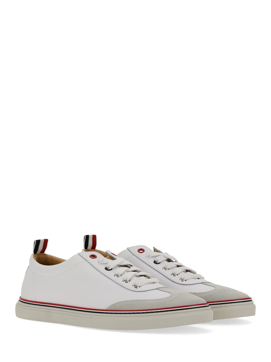 THOM BROWNE Low-Top Leather Sneakers for Men