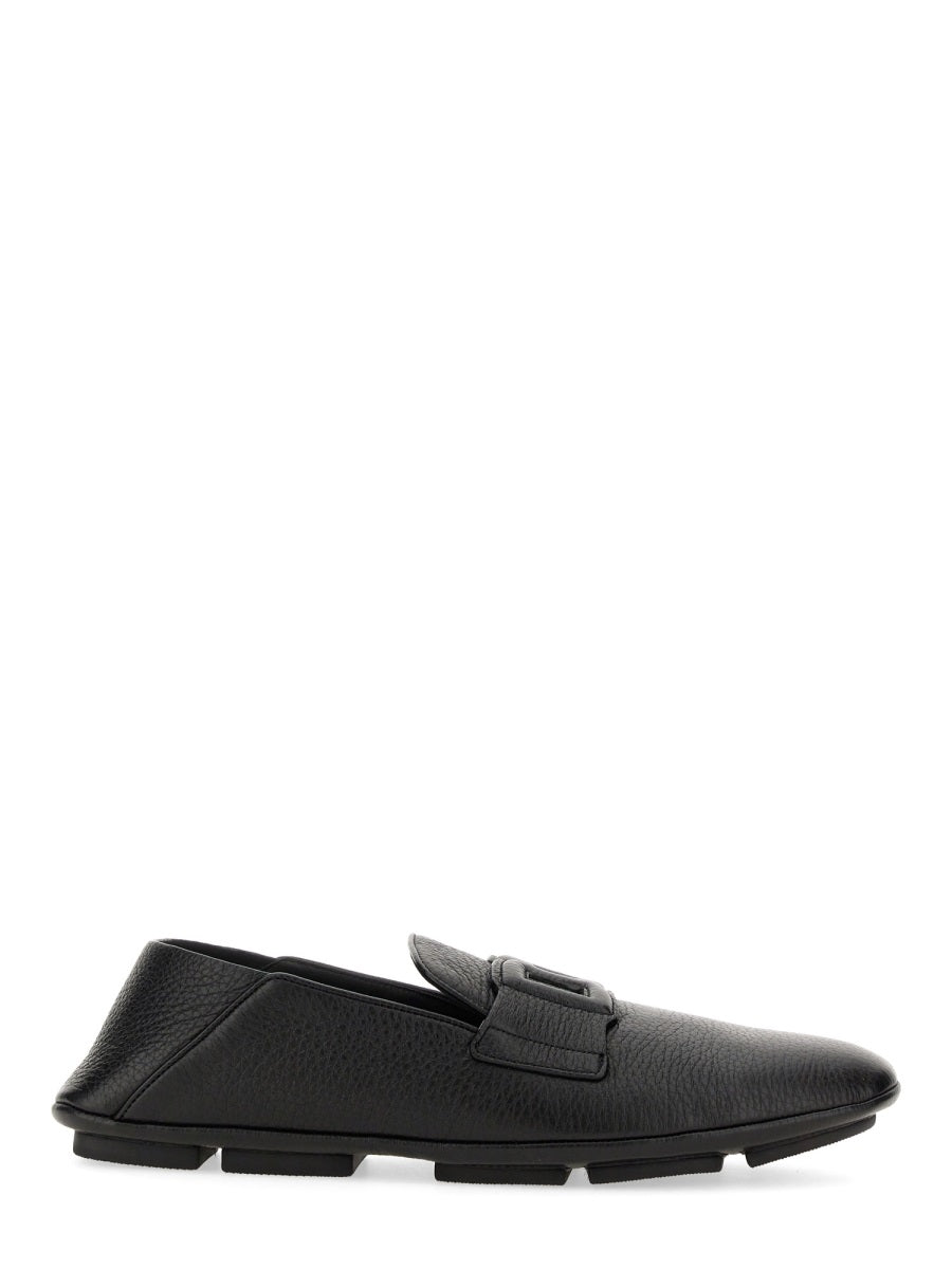 DOLCE & GABBANA Men's Driver Loafers with Logo