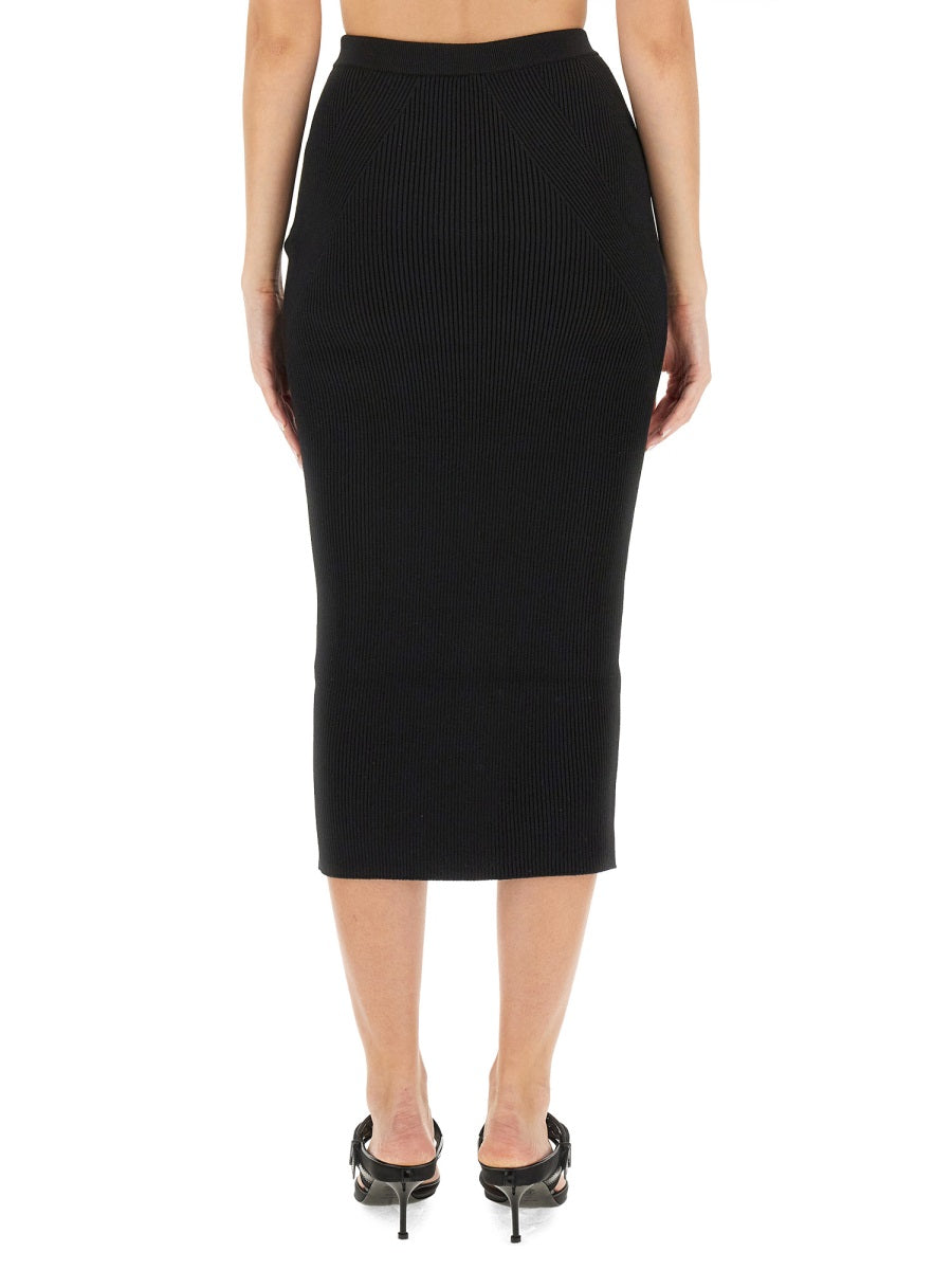 ALEXANDER McQUEEN Slim Fit Knit Pencil Skirt - Size S