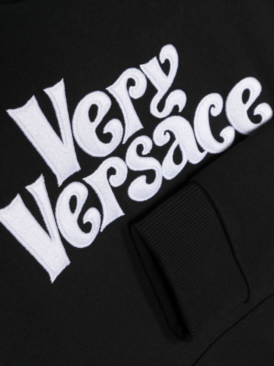 VERSACE Mini Fleece Sweatshirt with Embroidered Design
