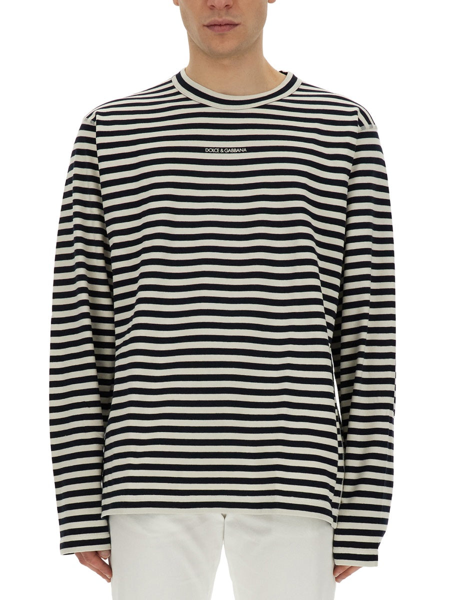DOLCE & GABBANA Stripe Pattern T-Shirt - Regular Fit