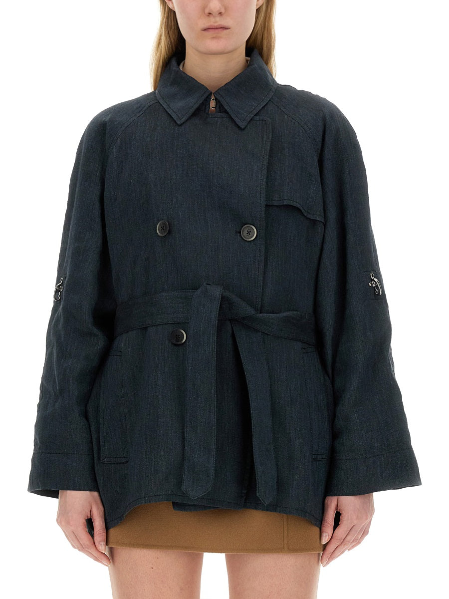 FAY Short Trench Coat - Size L
