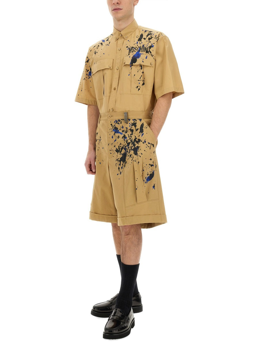 MOSCHINO Regular Fit Cargo Bermuda Shorts Size 50