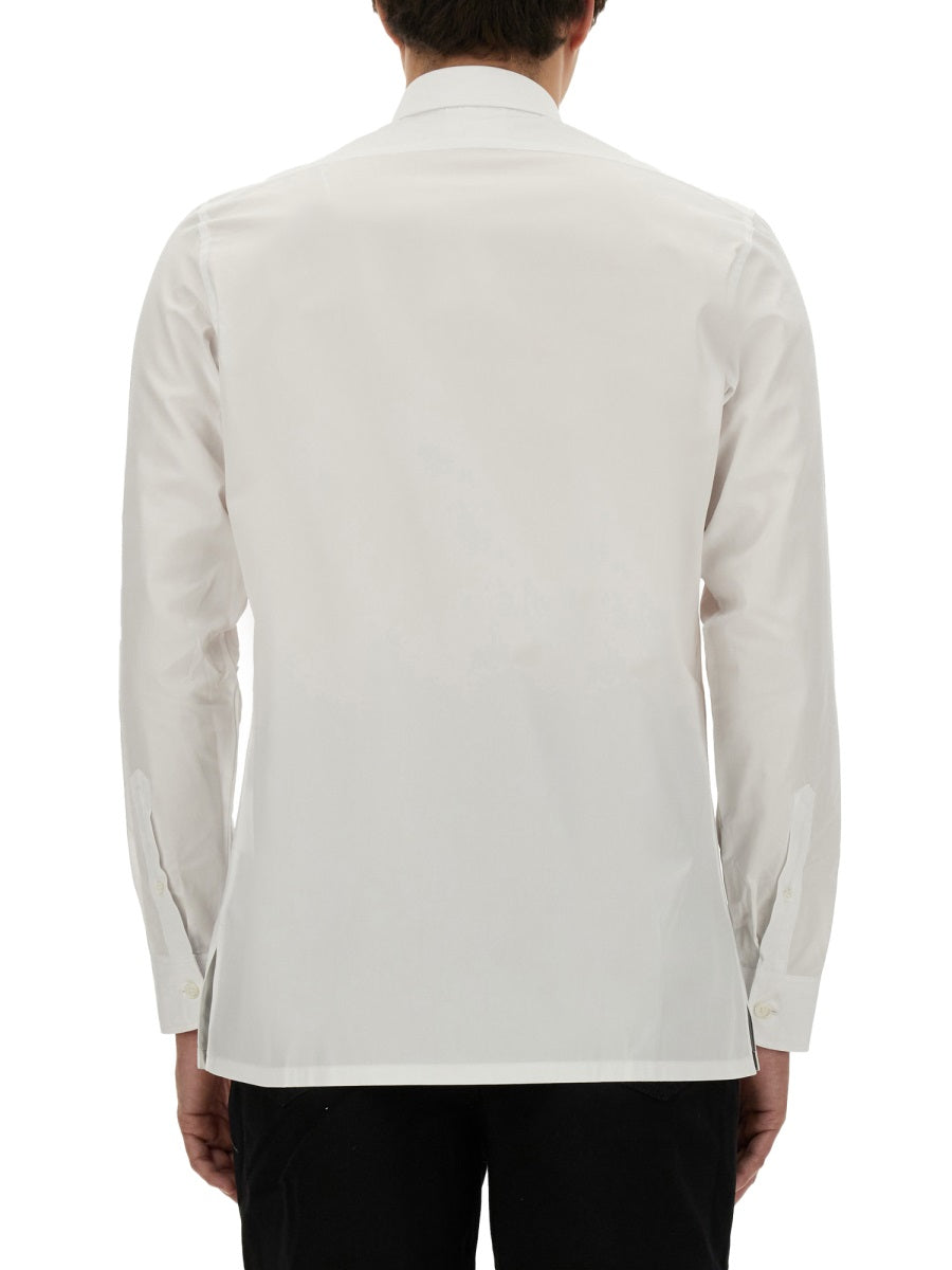 GIVENCHY Men's Rounded Hem Cotton Shirt