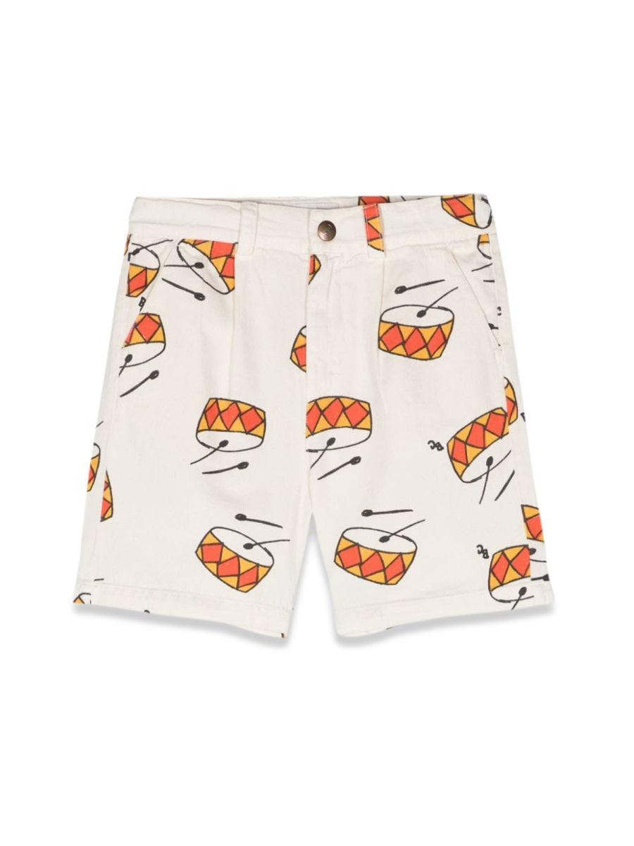 BOBO CHOSES Mini Drum Play Denim Bermuda Shorts