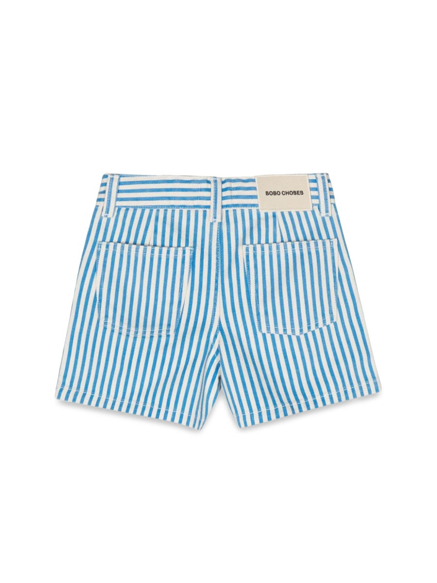 BOBO CHOSES Mini Circle Stripes Woven Shorts