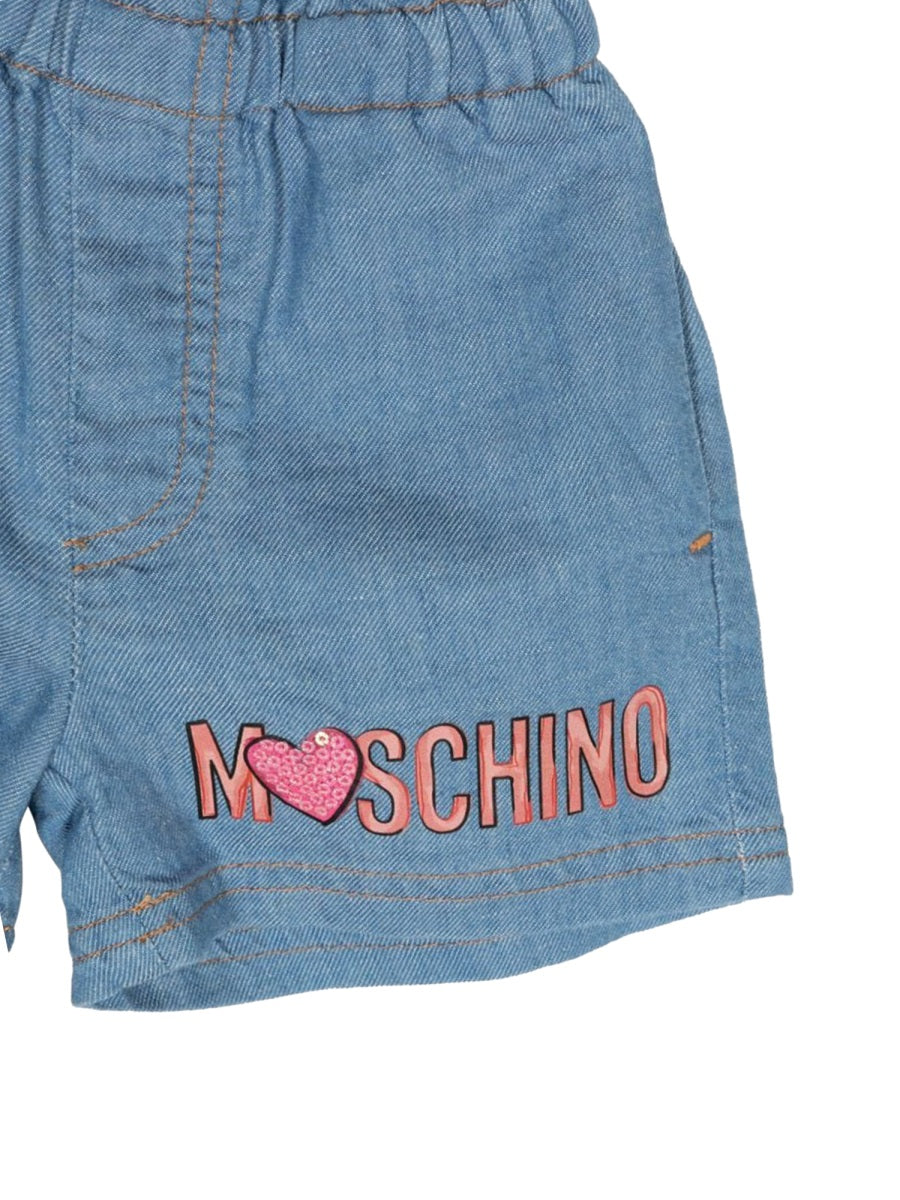 MOSCHINO Mini T-Shirt and Shorts Set for Girls