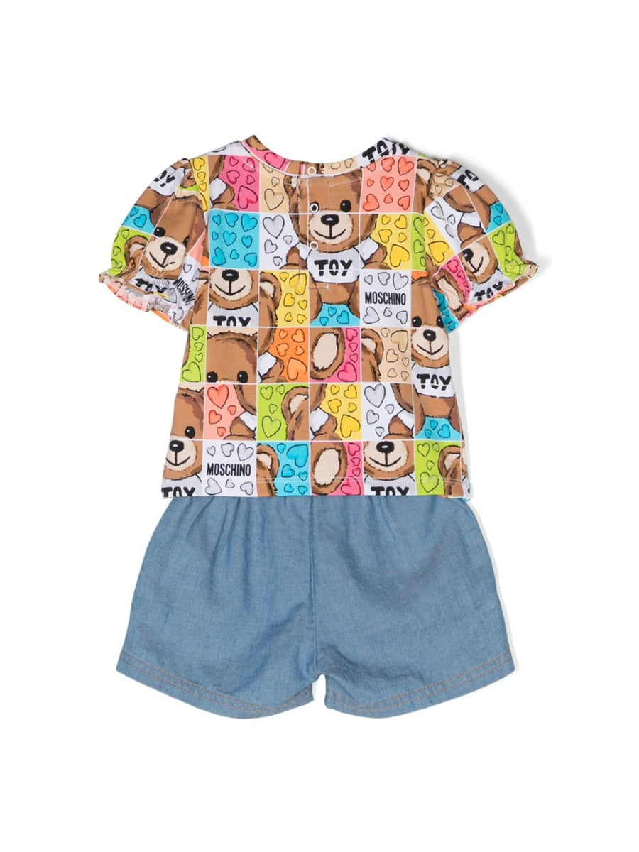 MOSCHINO Mini T-Shirt and Shorts Set for Girls
