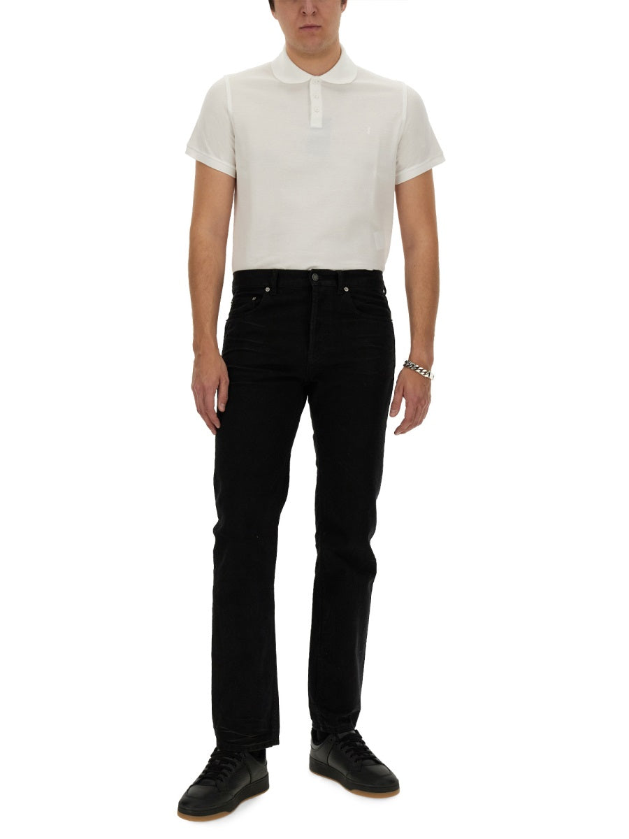 SAINT LAURENT Monogram Polo Shirt - Size L