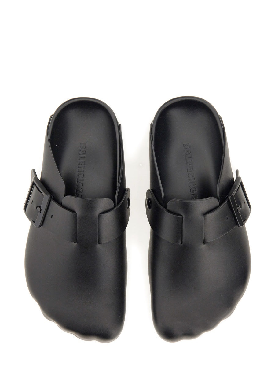 BALENCIAGA Leather Slip-On Sandals for Women