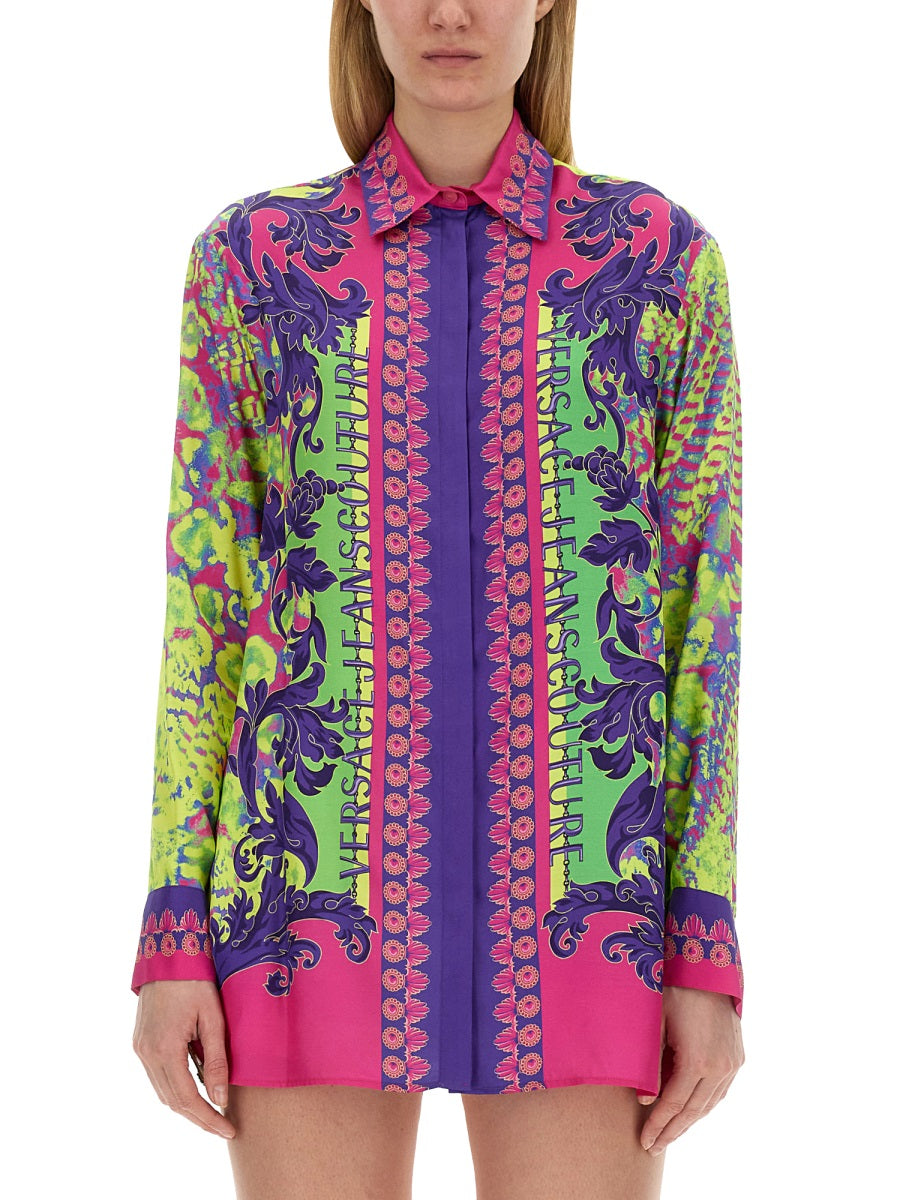 VERSACE JEANS COUTURE Regular Fit Printed Shirt - Size 40 IT