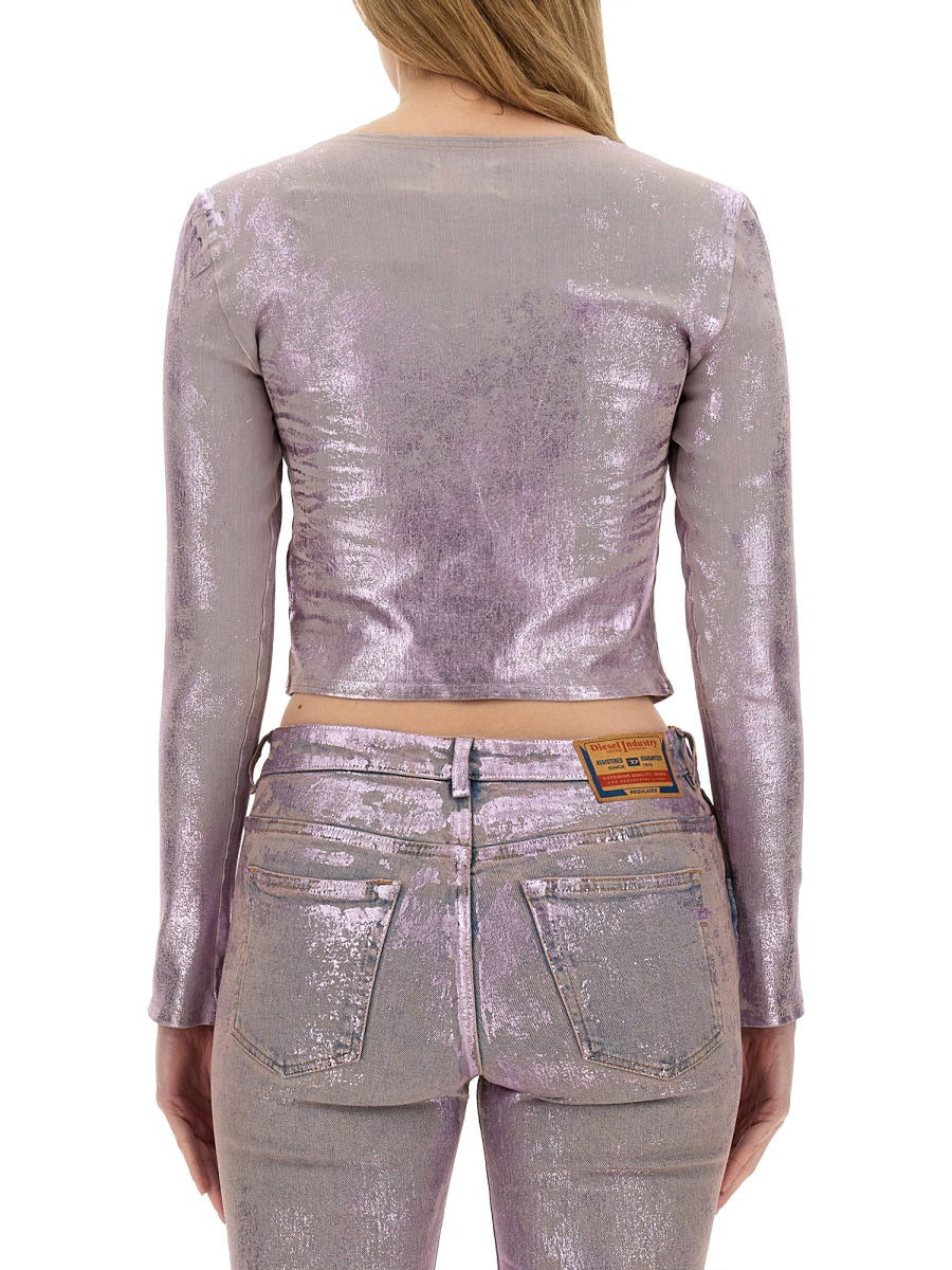 DIESEL Cropped Fit T-Shirt - Size S