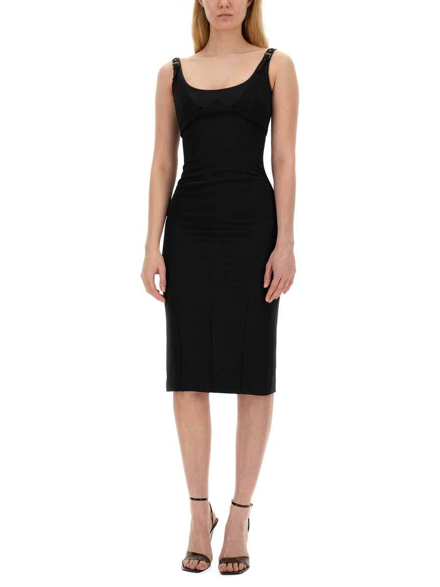 VERSACE JEANS COUTURE Mini Dress with Buckles - Size 42 IT