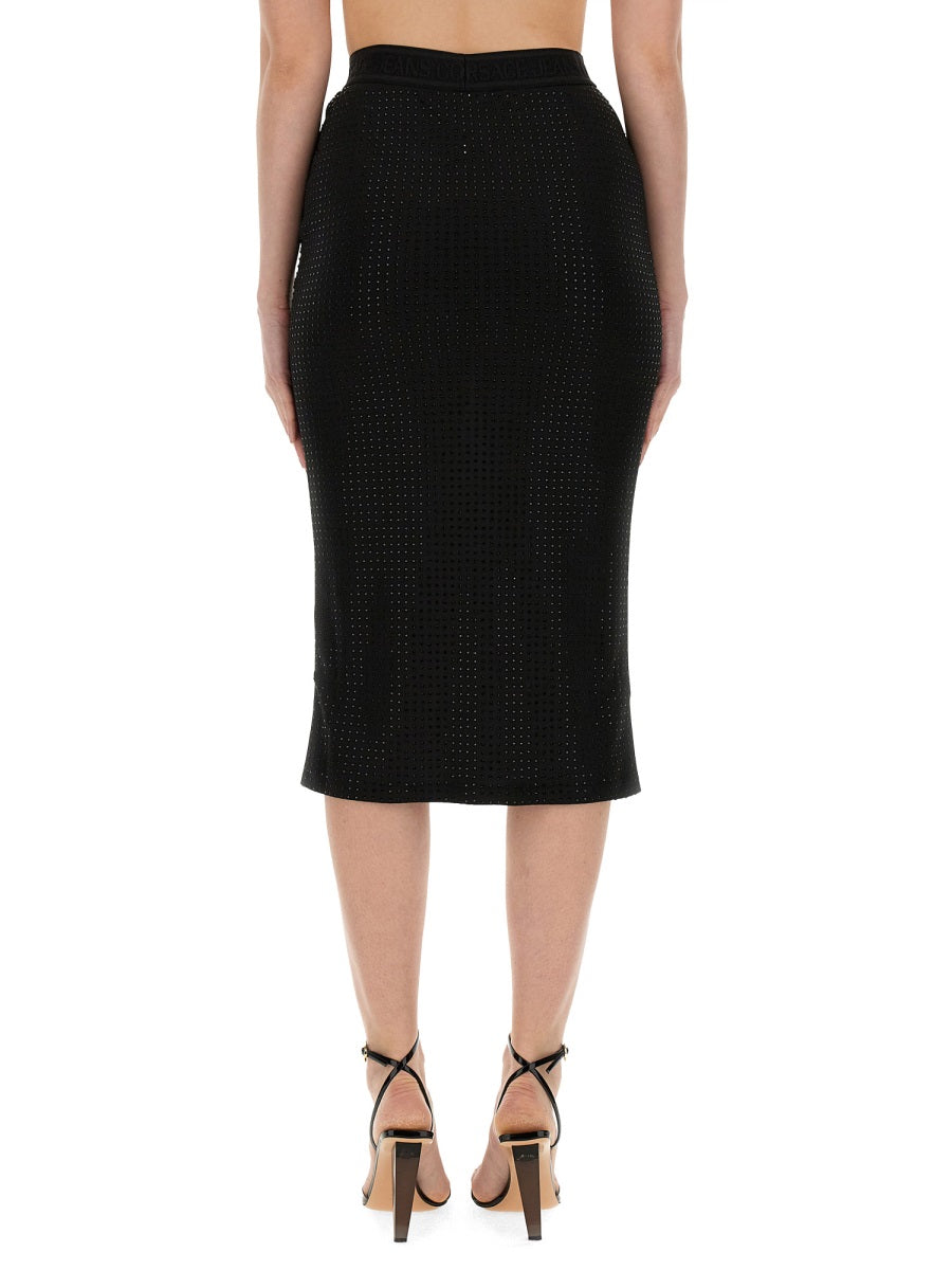 VERSACE JEANS COUTURE Crystal Mini Skirt - Size 40