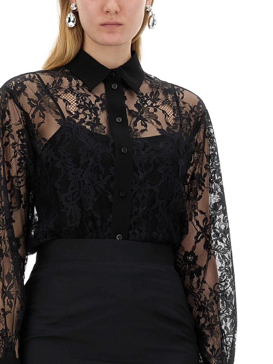 MOSCHINO Elegant Lace Shirt for Women - Size 40 IT