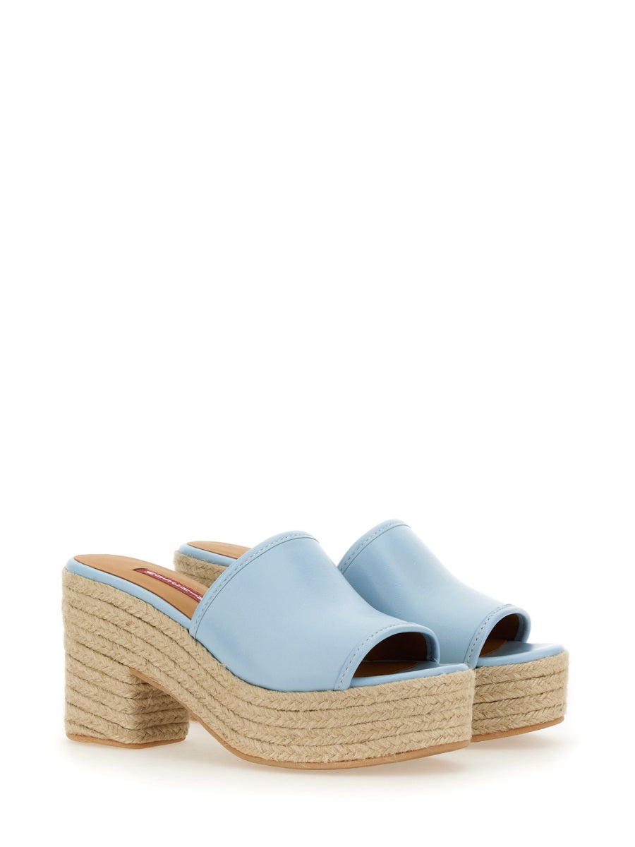 MOSCHINO JEANS Denim Footbed Sandals for Women