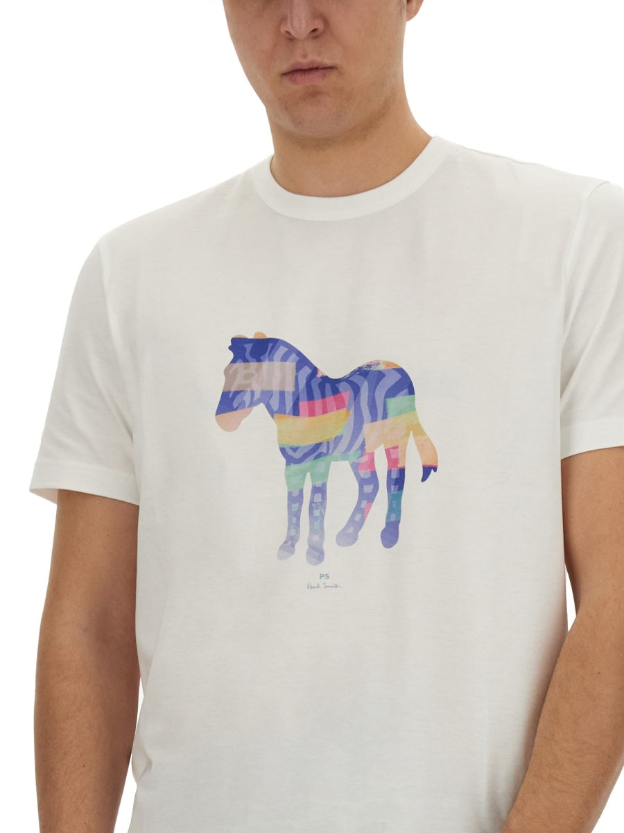 PS BY PAUL SMITH Zebra Print T-Shirt - Size L