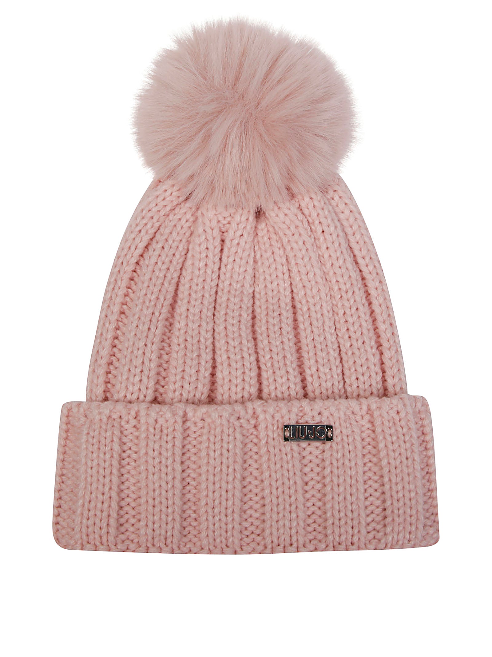 LIU JO KIDS Kids Mini Ribbed Knit Hat with Pom Pom