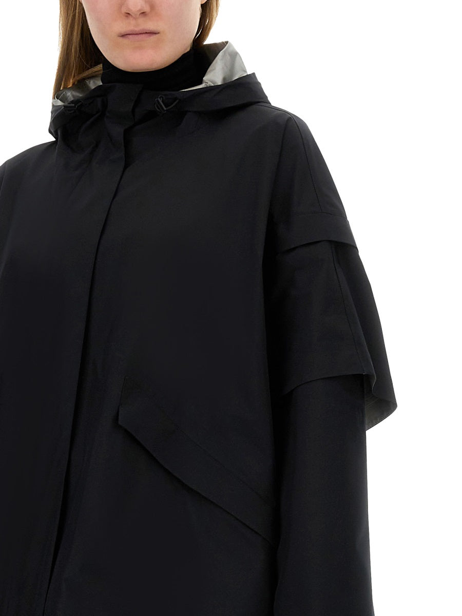 HERNO Mini Hooded Cape - Size 40