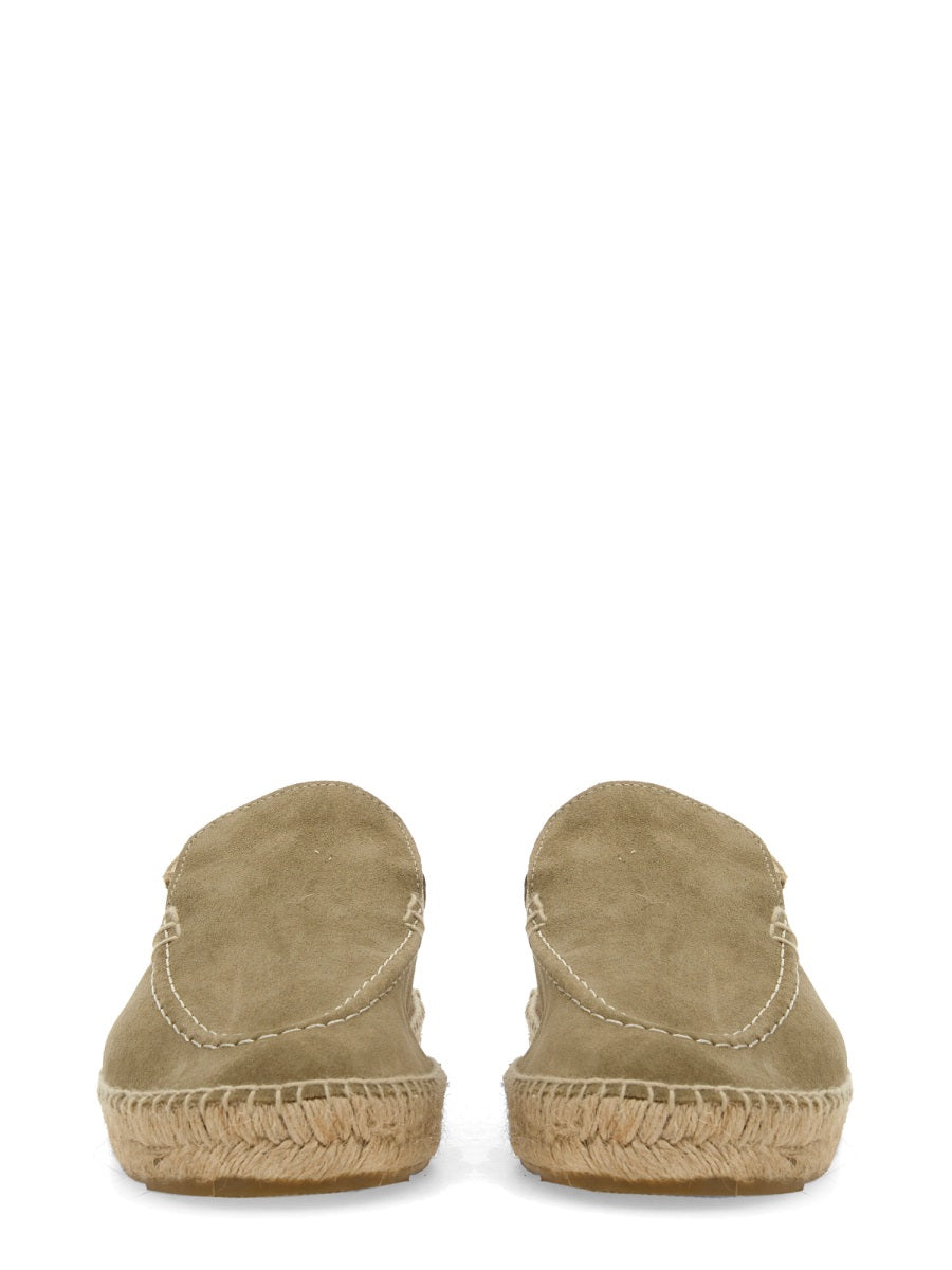 MANEBI Men's Leather Espadrille Flats