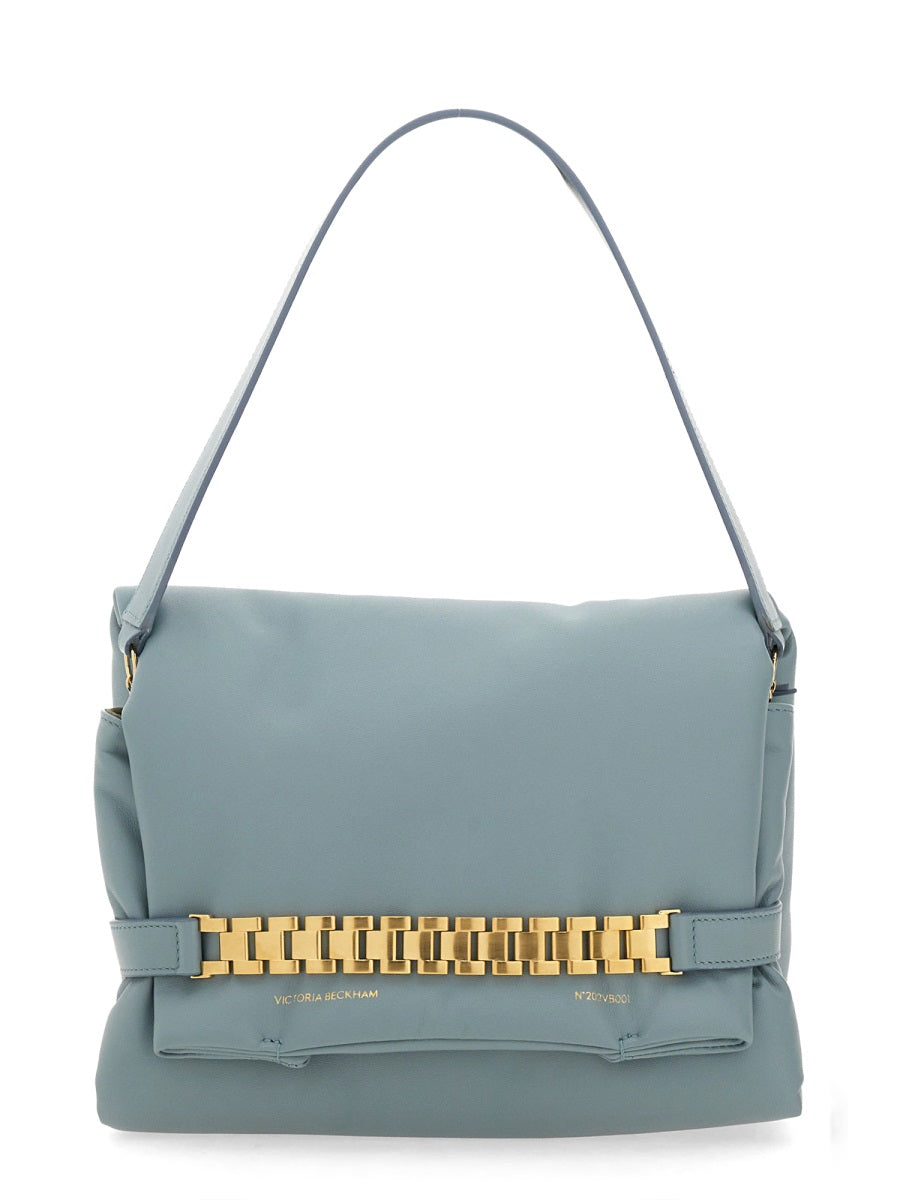 VICTORIA BECKHAM Puffy Mini Pouch Handbag with Chain
