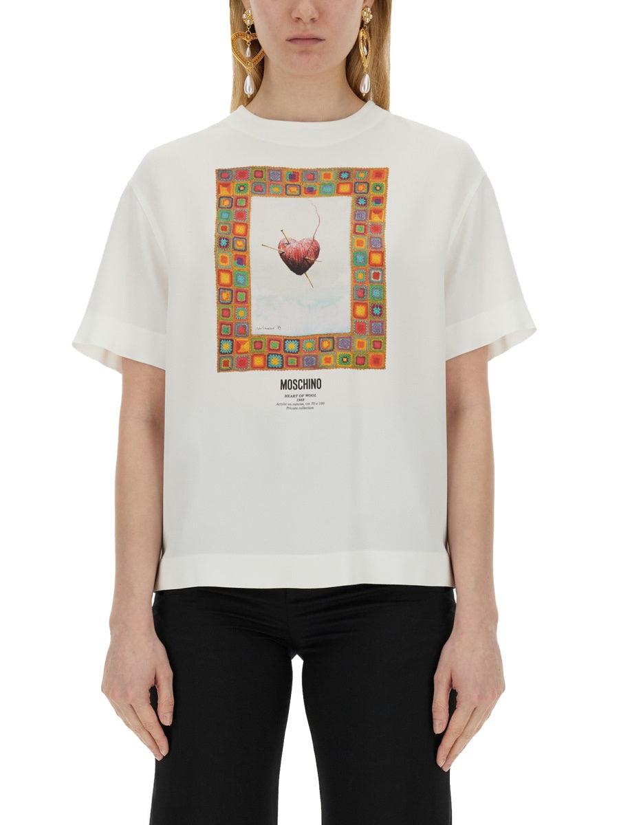 MOSCHINO Heart T-Shirt - Size 40 IT