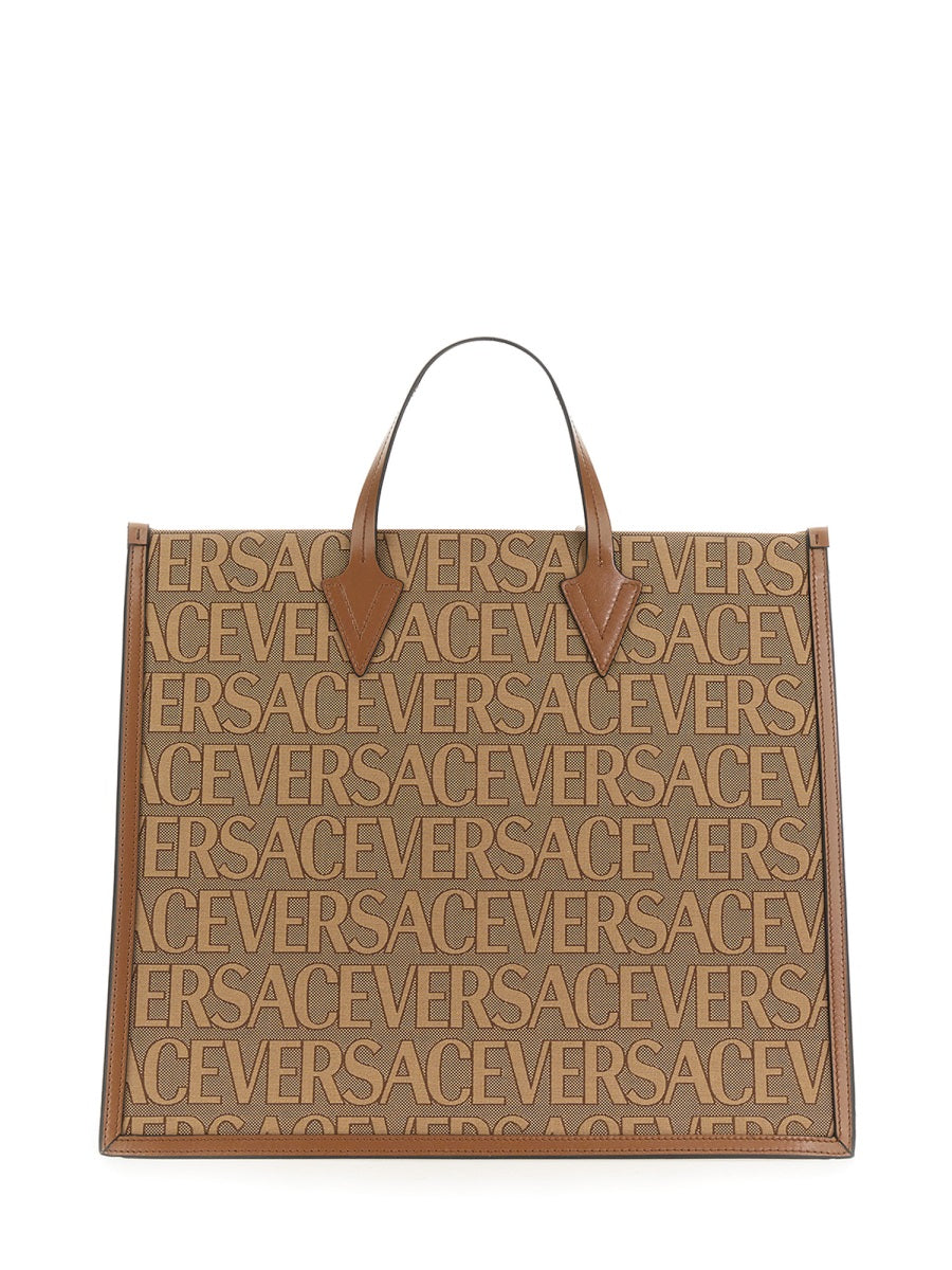 VERSACE Allover Logo Shopper Handbag