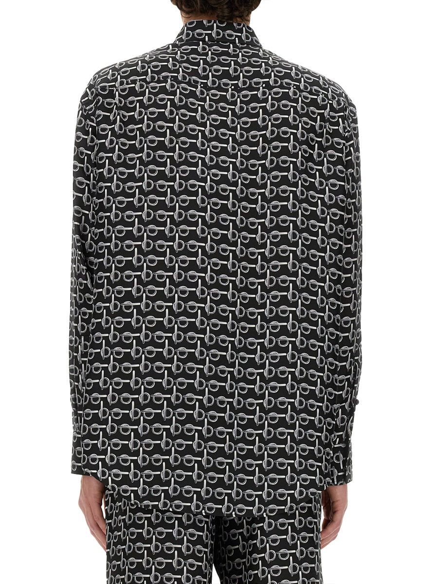 BURBERRY Oversized Men's Silk Shirt - Size M