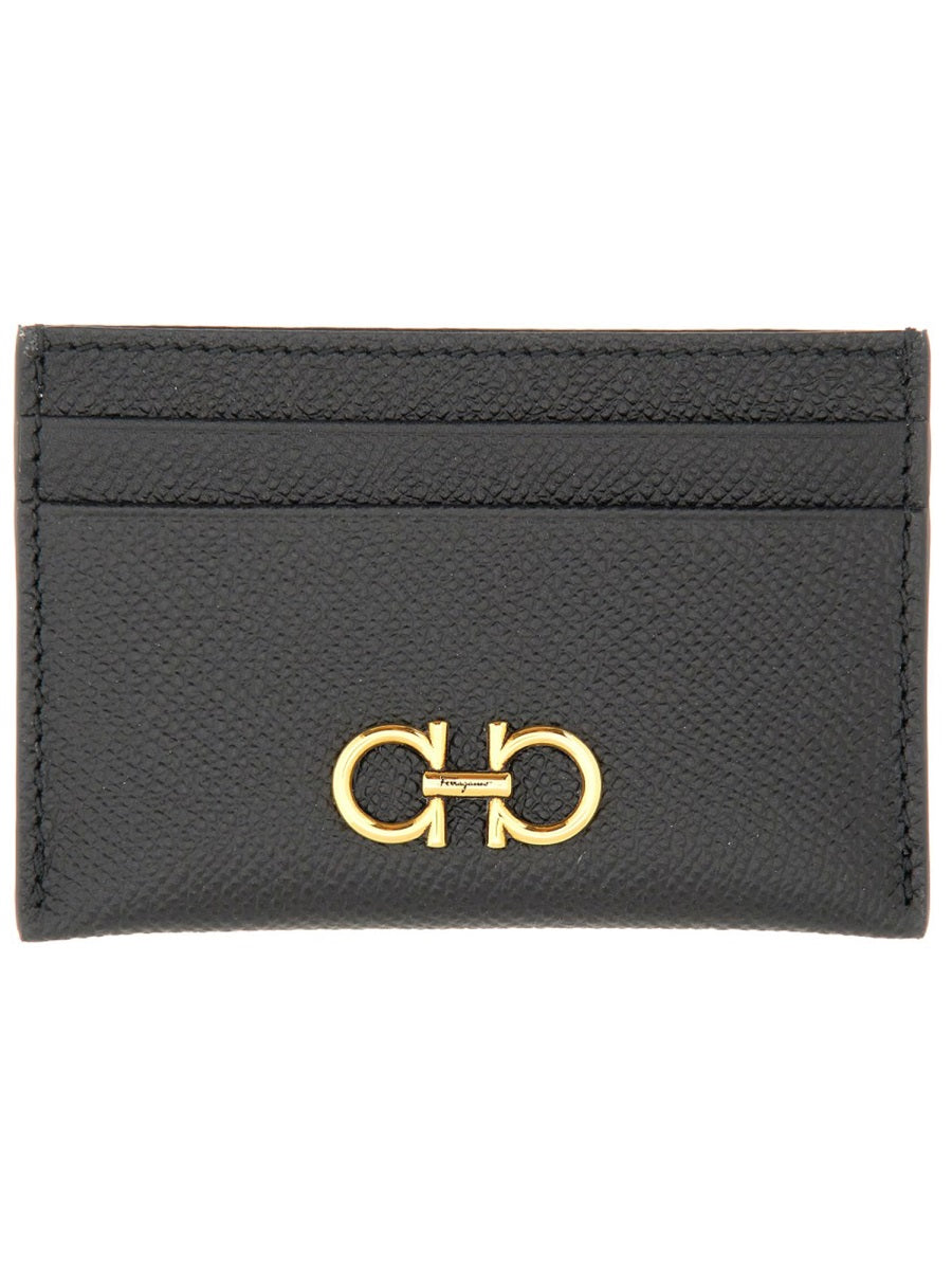 Ferragamo Mini Gancini Hook Card Holder