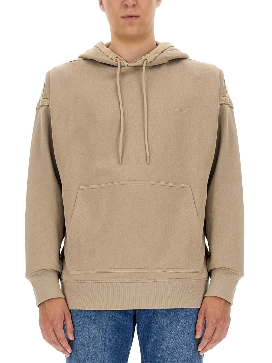 HELMUT LANG Embroidered Logo Hooded Sweatshirt